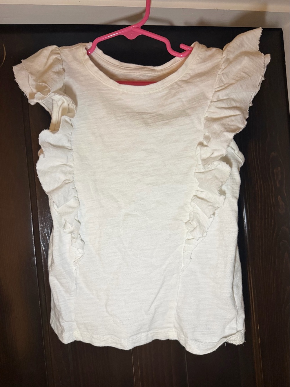 GAP Cream Ruffle Sleeve Tee